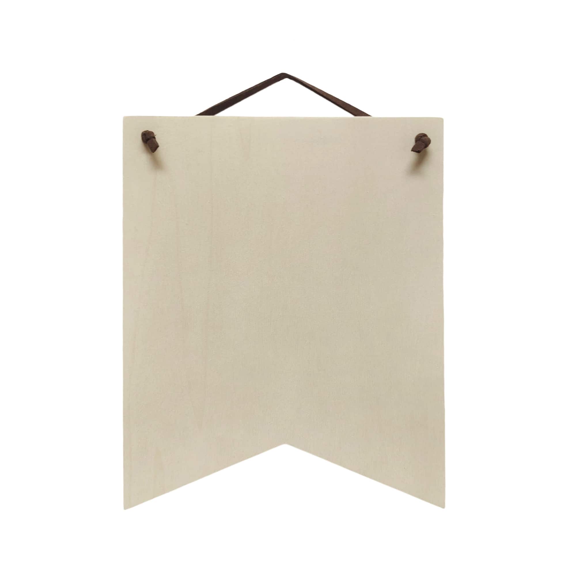 12 Pack: 8" Unfinished Ribbon Plywood Plaque by Make Market®
